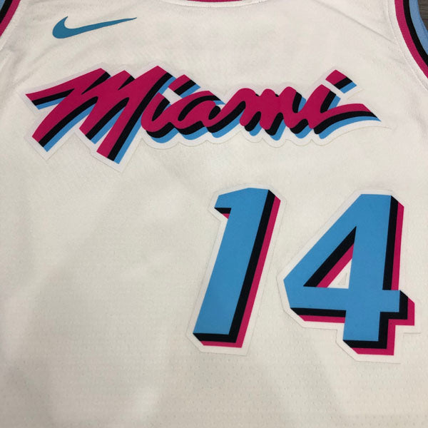 Regata NBA Miami Heat Vice Edition Tyler Herro Branca