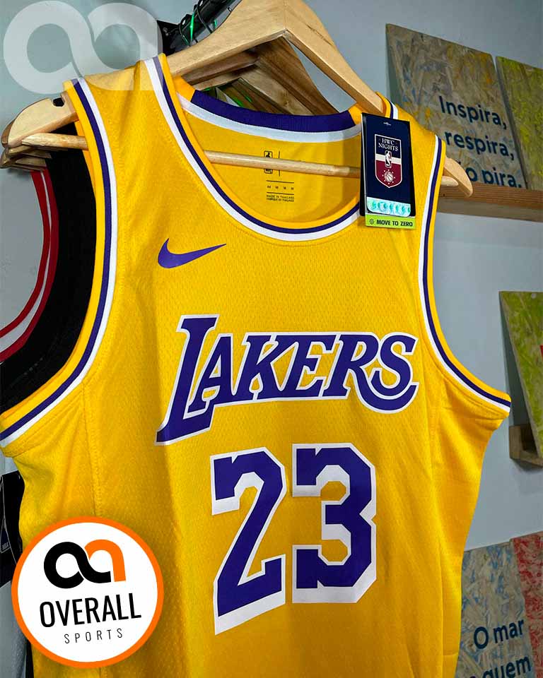 Regata NBA Los Angeles Lakers Icon Edition 24/25 LeBron James 23 Amarela