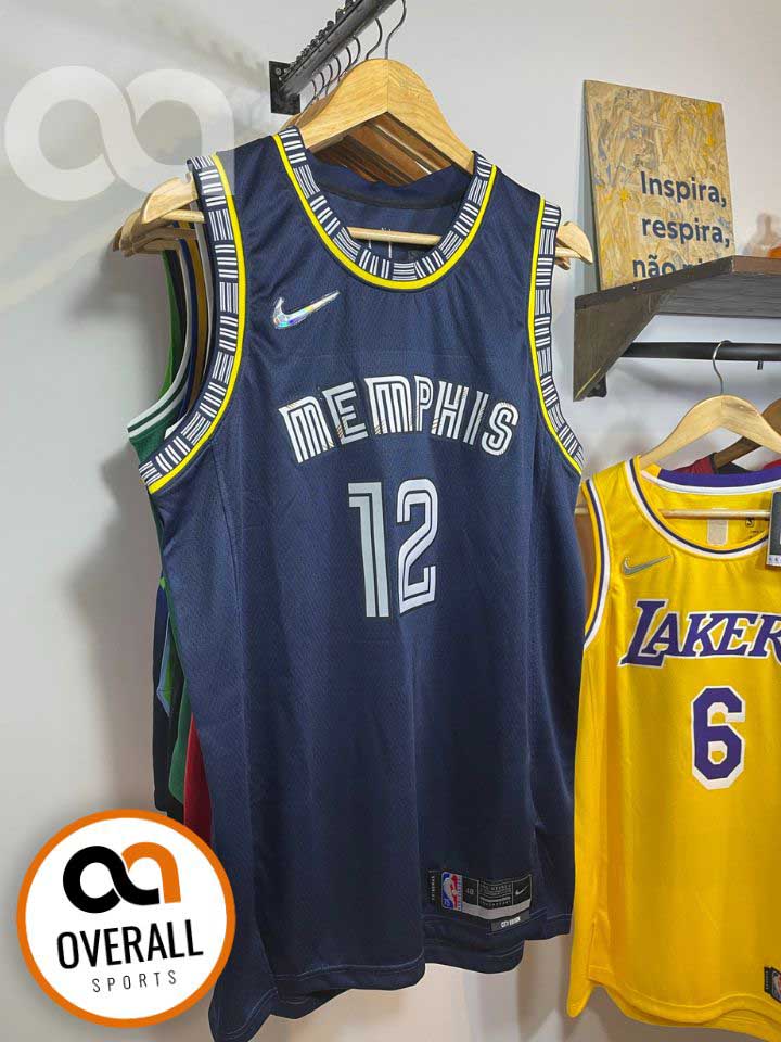 Regata NBA Memphis Grizzlies City Edição 75 anos Ja Morant Azul