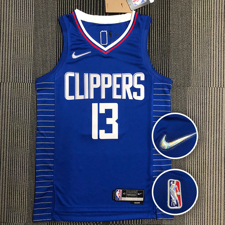 Regata NBA Los Angeles Clippers Icon Edição 75 anos Paul George Azul