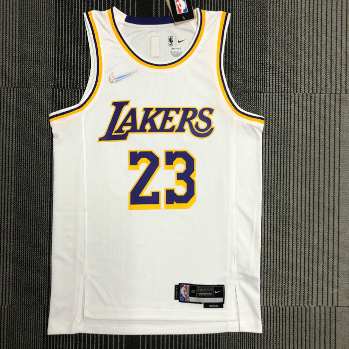 Regata NBA Los Angeles Lakers Edição 75 anos LeBron James 23 Branca