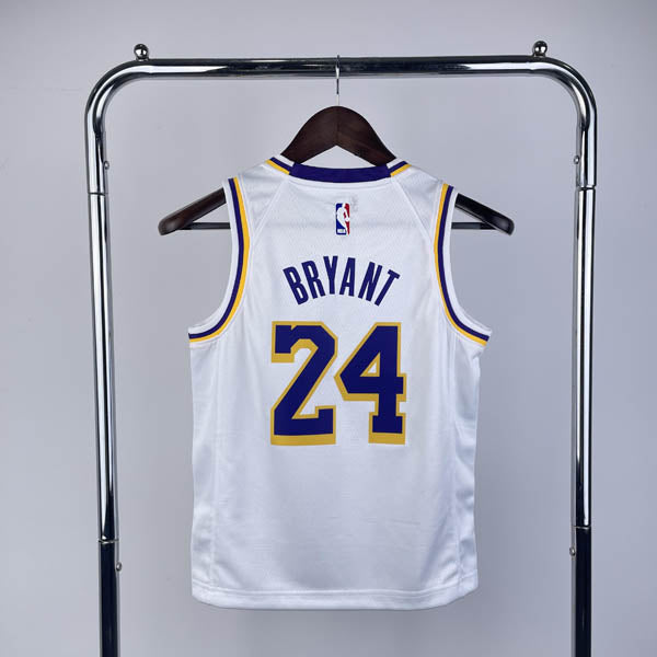 Regata Infantil NBA Los Angeles Lakers Kobe Bryant 24 Branca