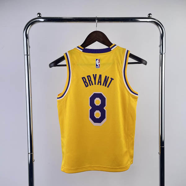 Regata Infantil NBA Los Angeles Lakers Kobe Bryant 8 Amarela