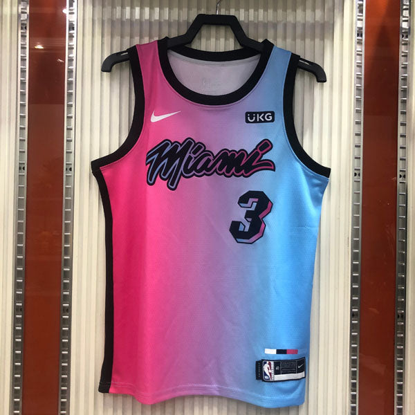 Regata NBA Miami Heat City Edition 20/21 Dwayne Wade Rosa e Azul