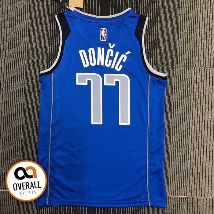 Regata NBA Dallas Mavericks Icon Edição 75 anos Luka Doncic Azul