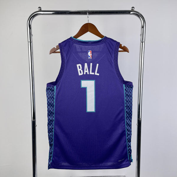 Regata NBA Charlotte Hornets Statement Edition LaMelo Ball Roxa