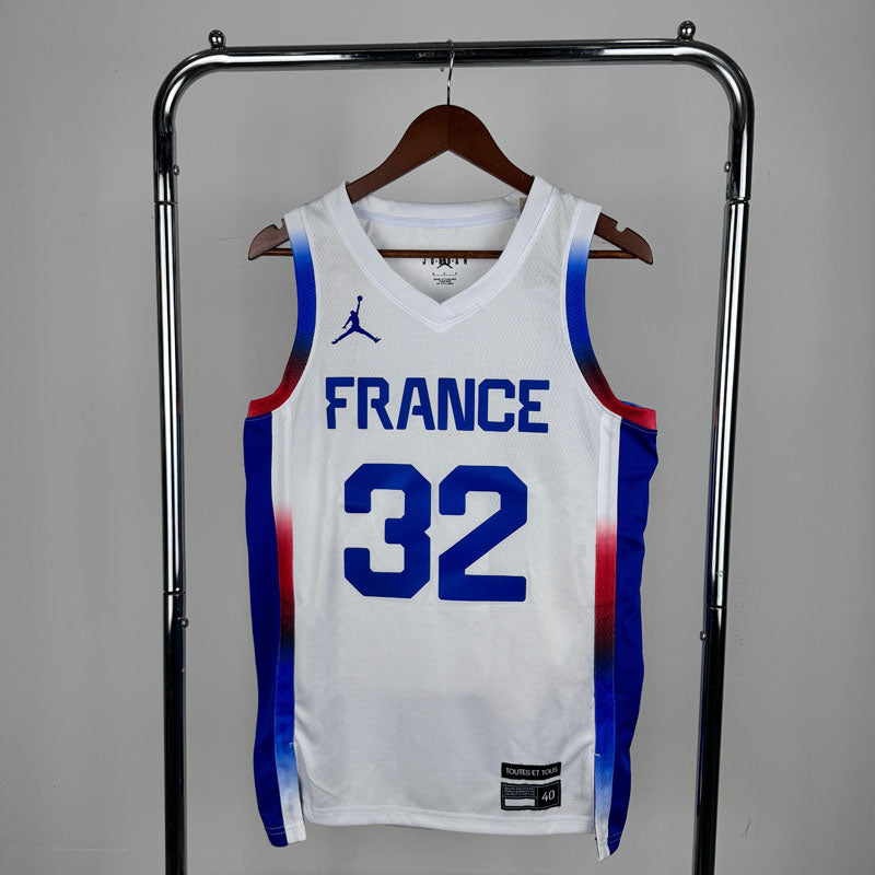 Regata Seleção da França de Basquete Olimpíadas 2024 Branca