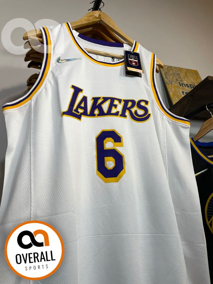 Regata NBA Los Angeles Lakers Edição Diamante 75 anos 21/22 Lebron James 6 Branca