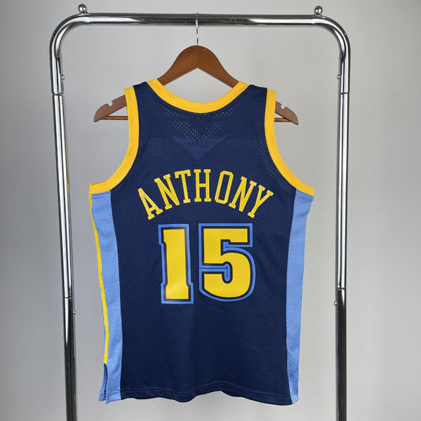 Regata Denver Nuggets Retrô Mitchell & Ness 2006/2007 Carmelo Anthony Azul