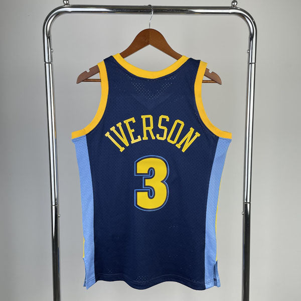 Regata Denver Nuggets Retrô Mitchell & Ness 2006/2007 Allen Iverson Azul