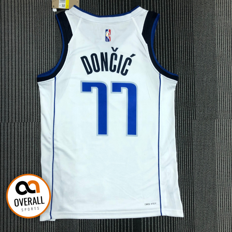 Regata NBA Dallas Mavericks Association Edição 75 anos Luka Doncic Branca