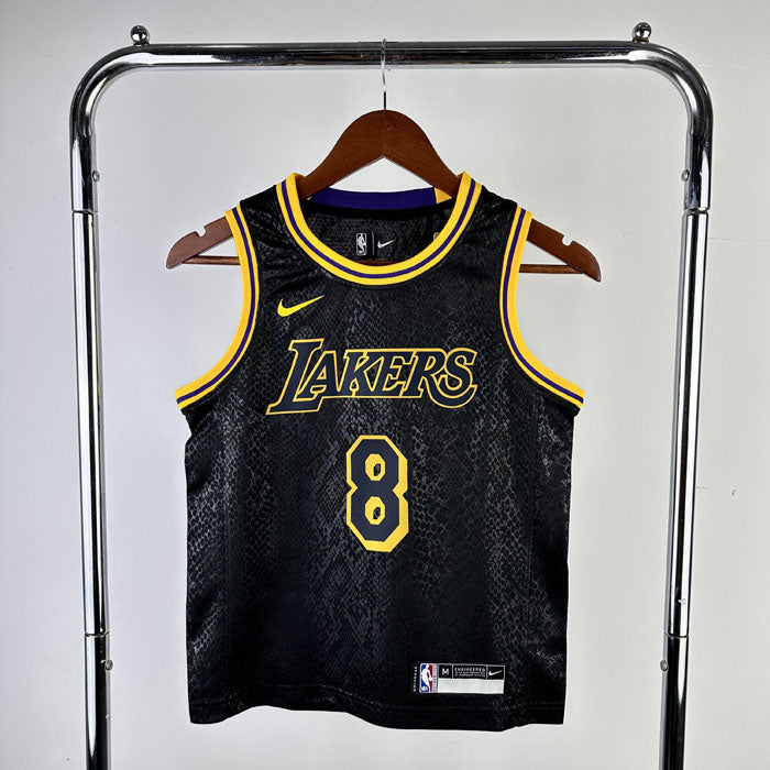 Regata Infantil NBA Los Angeles Lakers Kobe Bryant 8 Preta