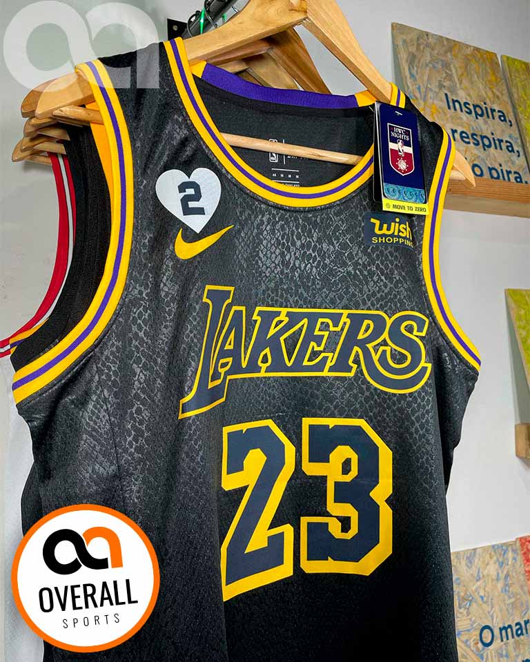 Regata NBA Los Angeles Lakers Black Mamba Finals Edition LeBron James 23 Preta