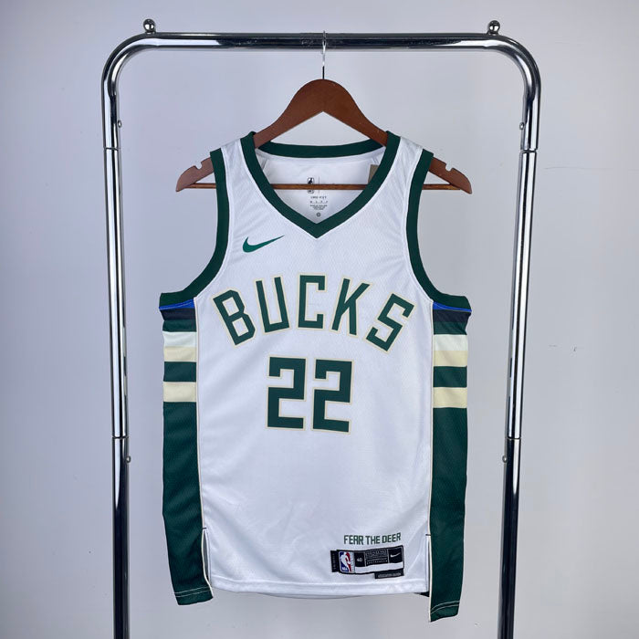 Regata NBA Milwaukee Bucks Association Edition 23/24 Khris Middleton Branca