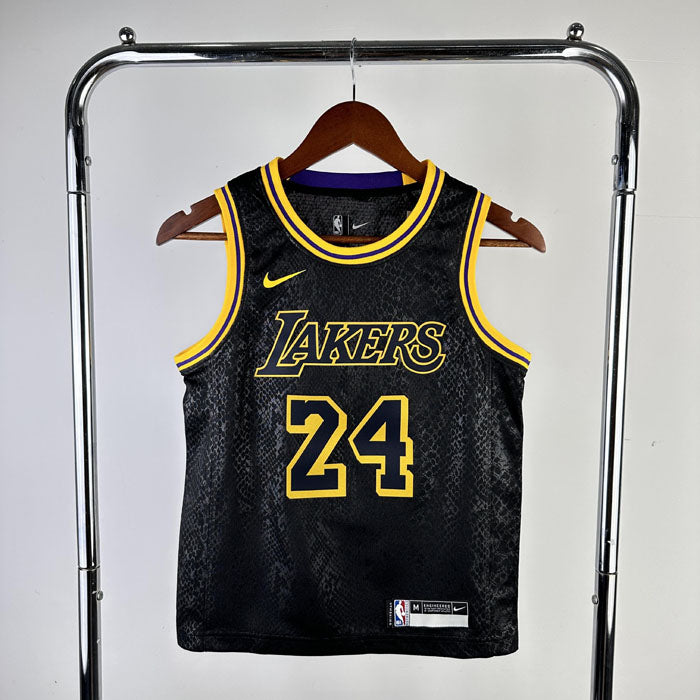 Regata Infantil NBA Los Angeles Lakers Kobe Bryant 24 Preta