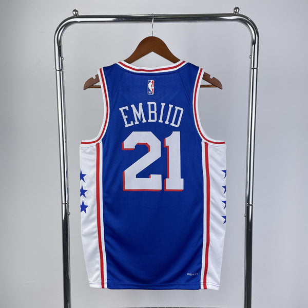 Regata NBA Philadelphia 76ers Icon Edition 24/25 Joel Embiid Azul