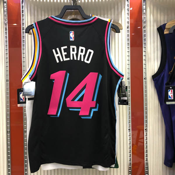 Regata NBA Miami Heat Vice Edition Tyler Herro Preta