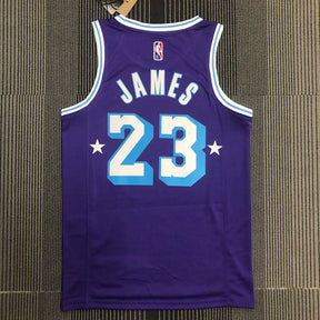 Regata NBA Lakers Edição Diamante 75 anos City 21/22 Lebron James 23 Roxa