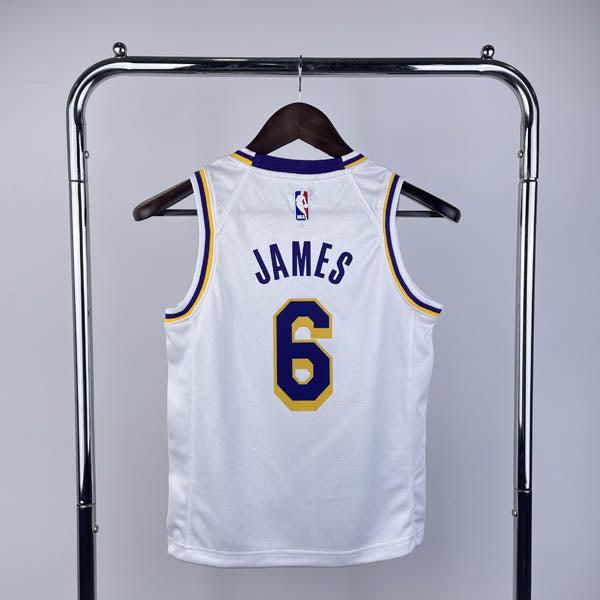 Regata Infantil NBA Los Angeles Lakers LeBron James 6 Branca