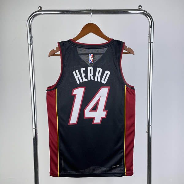 Regata NBA Miami Heat Icon Edition 24/25 Tyler Herro Preta