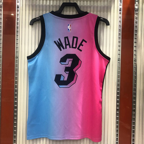 Regata NBA Miami Heat City Edition 20/21 Dwayne Wade Rosa e Azul