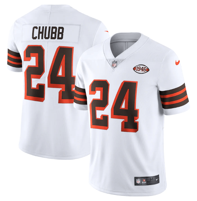 Camisa NFL Cleveland Brow Coleção 1946 Vapor Limited Branca