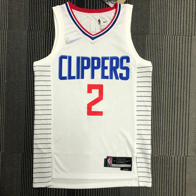 Regata NBA Los Angeles Clippers Association Edição 75 anos 21/22 Kawhi Leonard Branca