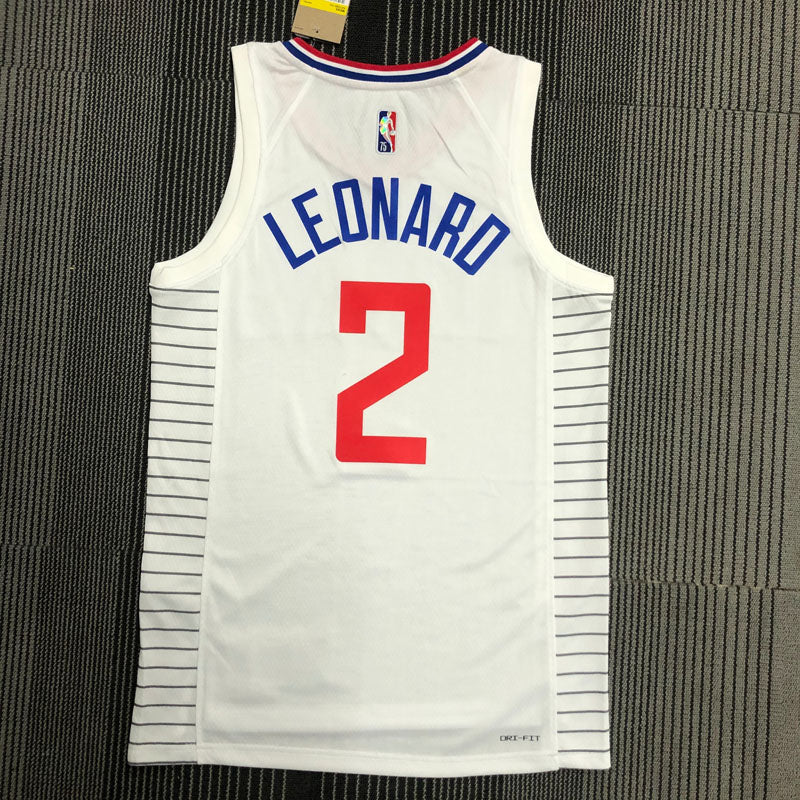 Regata NBA Los Angeles Clippers Association Edição 75 anos 21/22 Kawhi Leonard Branca