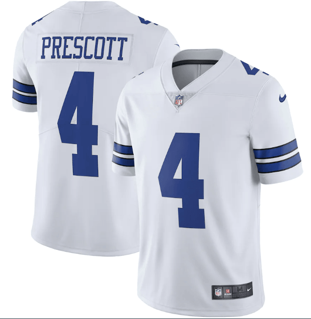 Camisa NFL Dallas Cowboys Vapor Limited Branca