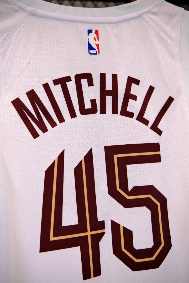 Regata NBA Cleveland Cavaliers Associaton Edition Donovan Mitchell Branca