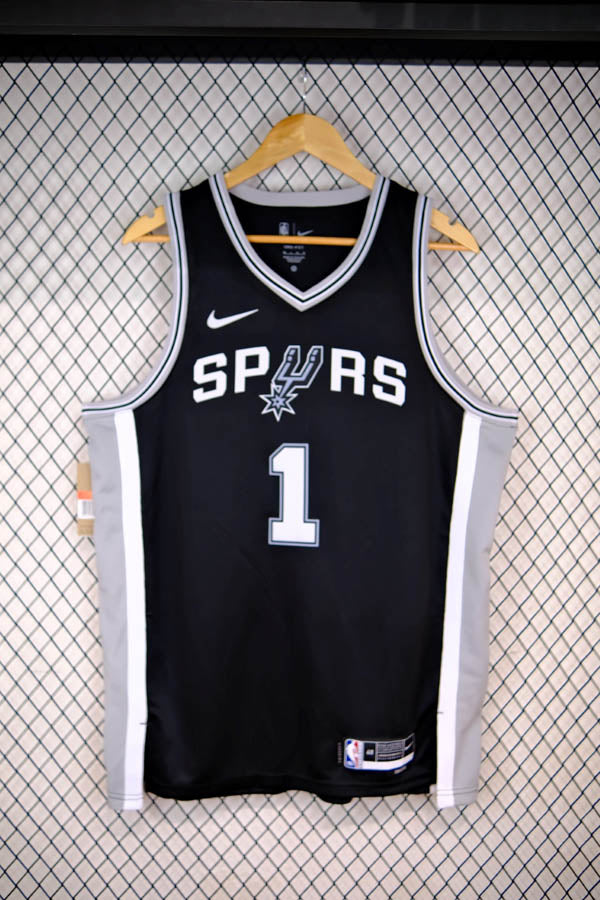 Regata NBA San Antonio Spurs 23/24 Victor Wembanyama Preta