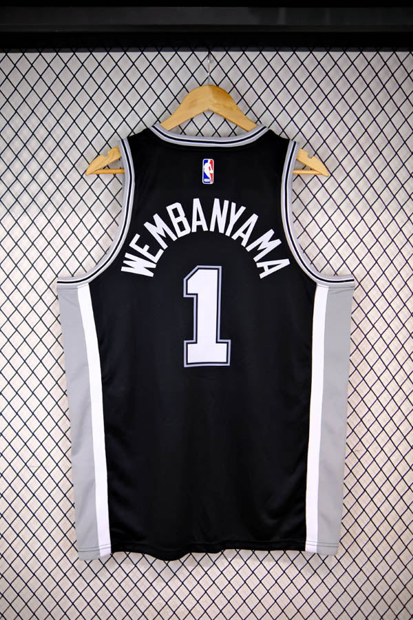 Regata NBA San Antonio Spurs 23/24 Victor Wembanyama Preta