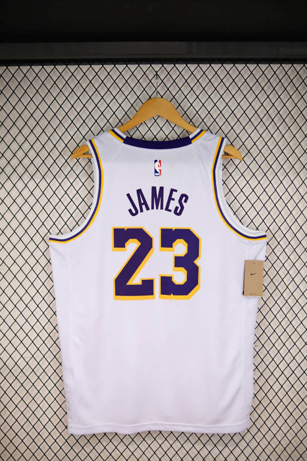 Regata NBA Los Angeles Lakers Association Edition 24/25 LeBron James 23 Branca