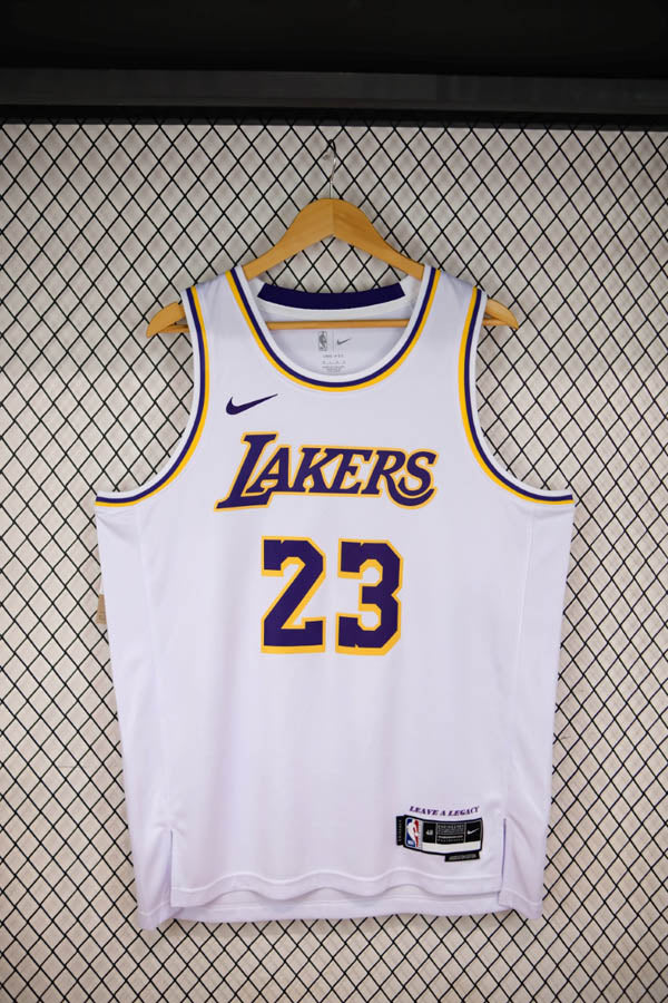 Regata NBA Los Angeles Lakers Association Edition 24/25 LeBron James 23 Branca