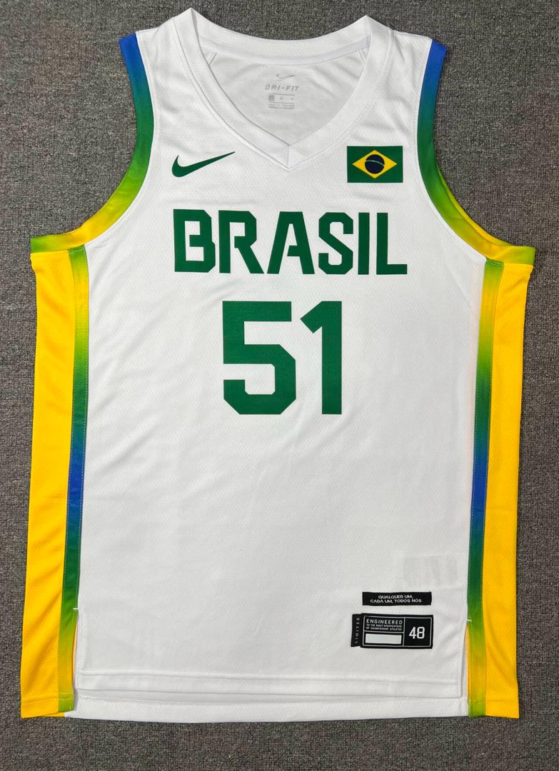 Regata Seleção Brasileira Basquete 24/25 Olimpiadas Branca [Unidades Limitadas]