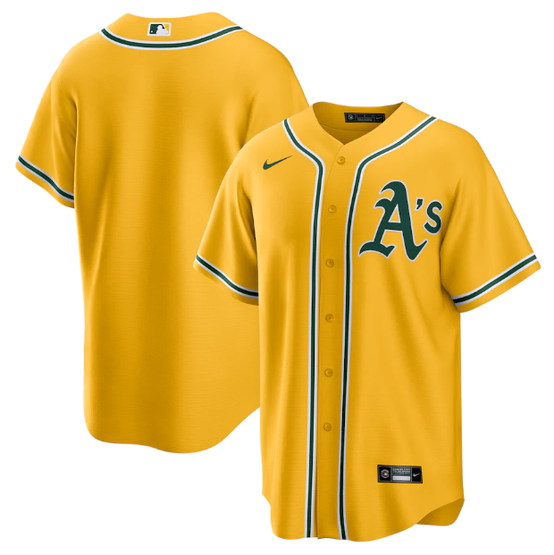 Camisa MLB Oakland Athletics Amarela Torcedor