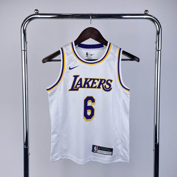 Regata Infantil NBA Los Angeles Lakers LeBron James 6 Branca