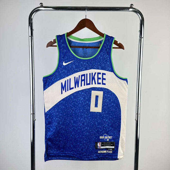 Regata NBA Milwaukee Bucks City Edition 23/24 Damian Lillard Azul