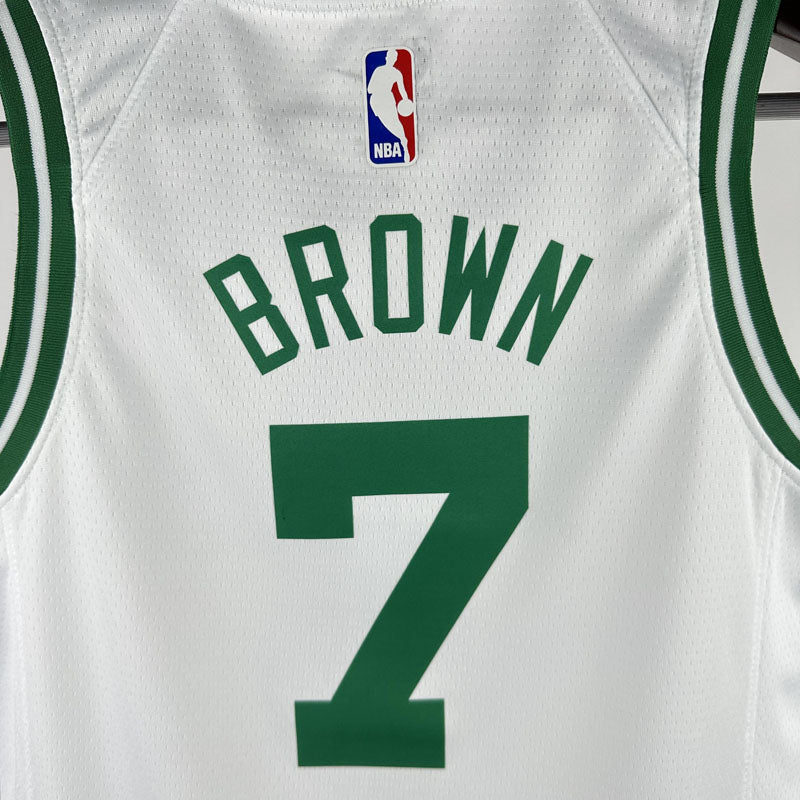 Regata Infantil NBA Boston Celtics Jaylen Brown Branca