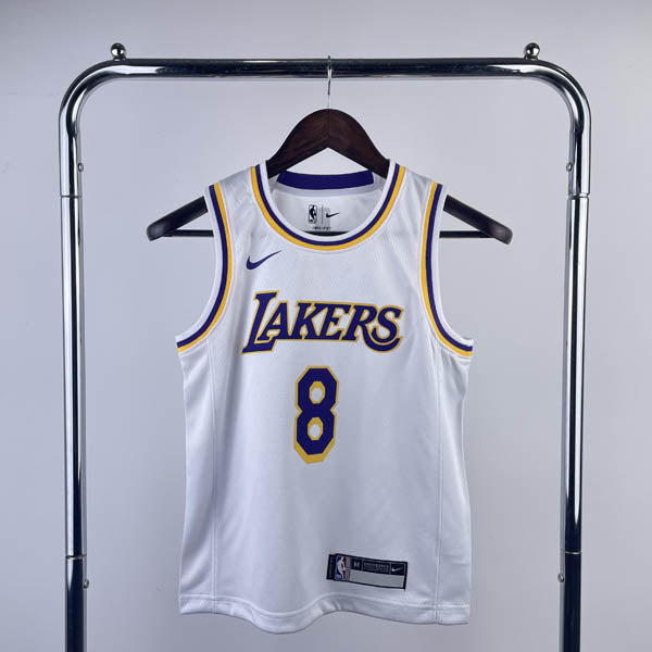 Regata Infantil NBA Los Angeles Lakers Kobe Bryant 8 Branca