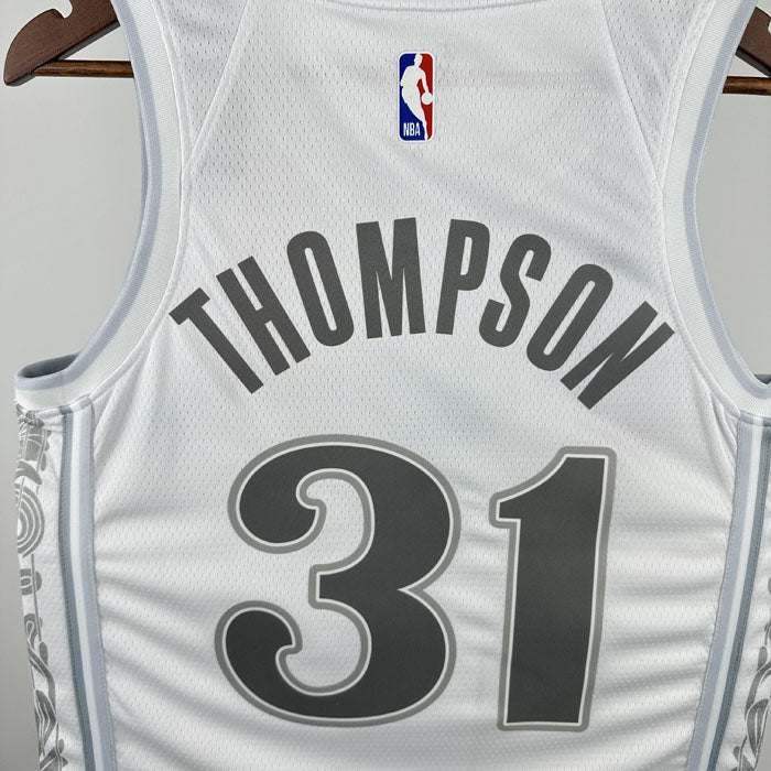 Regata NBA Dallas Mavericks City Edition 24/25 Klay Thompson Branca