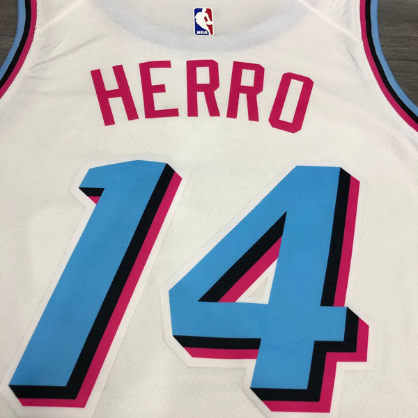 Regata NBA Miami Heat Vice Edition Tyler Herro Branca