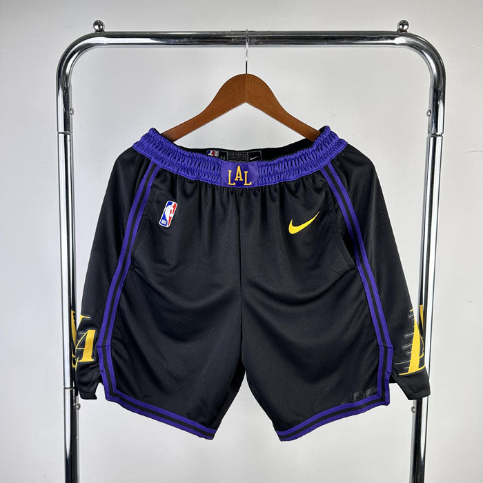 Short NBA Los Angeles Lakers City Edition 23/24 Preto e Roxo