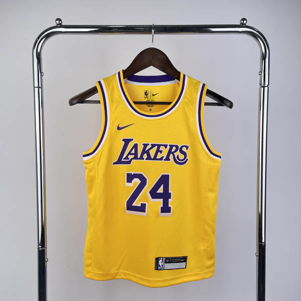 Regata Infantil NBA Los Angeles Lakers Kobe Bryant 24 Amarela