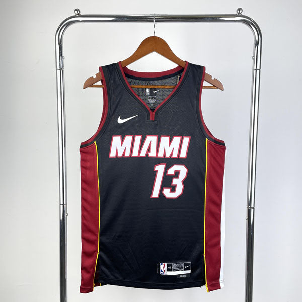 Regata NBA Miami Heat Icon Edition 24/25 Bam Adebayo Preta