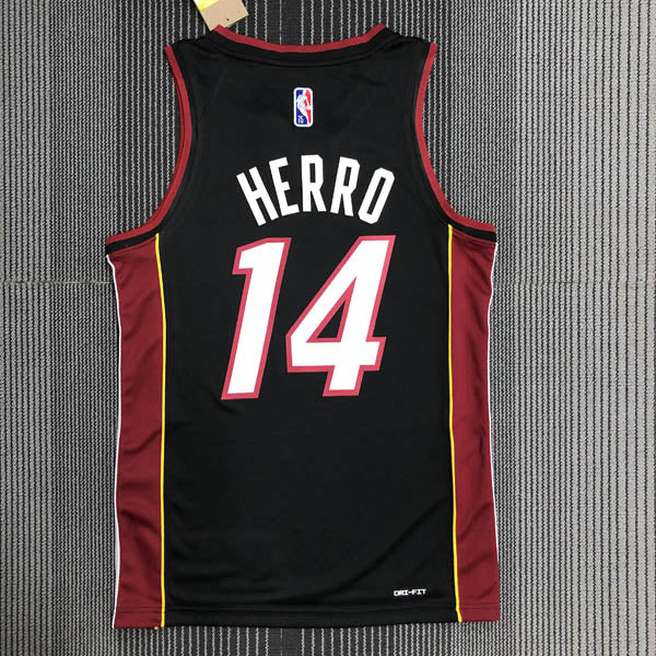 Regata NBA Miami Heat Icon Edição 75 anos Tyler Herro Preta