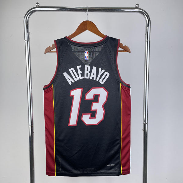 Regata NBA Miami Heat Icon Edition 24/25 Bam Adebayo Preta