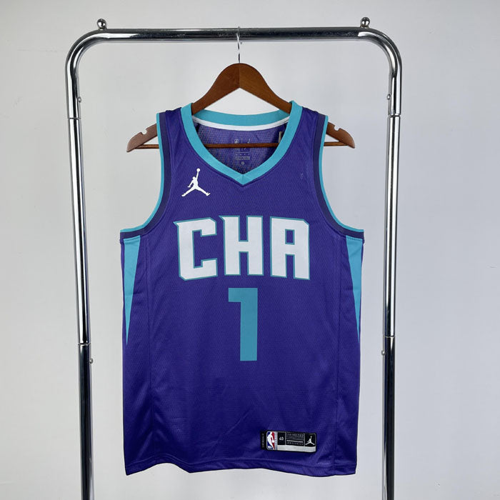 Regata NBA Charlotte Hornets Statement Edition 20/21 LaMelo Ball Roxa